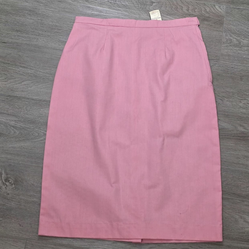 New Vintage Skirt Youth Size 12 Eaton's New Tag Pink Side Zip & Button